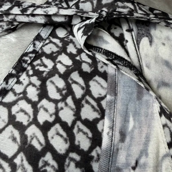 Simply Vera‎ Vera Wang Womens Size Large Tank Top Open Front Vest Black White - Image 8