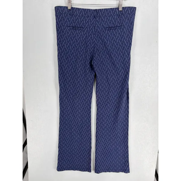 Betabrand Womens Dress Pant Yoga Pants Navy‎ Geometric Prism XL - Image 3