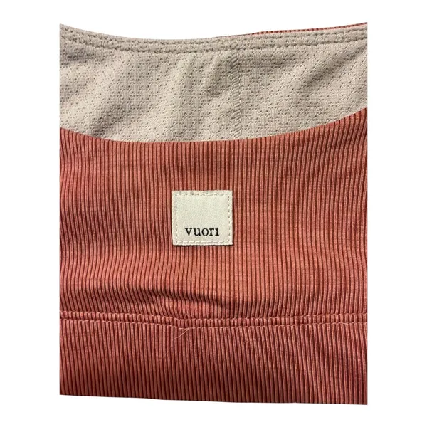 Vuori Ribbed Sports Bra / Bralette Rust Terracotta Size Small - Image 3