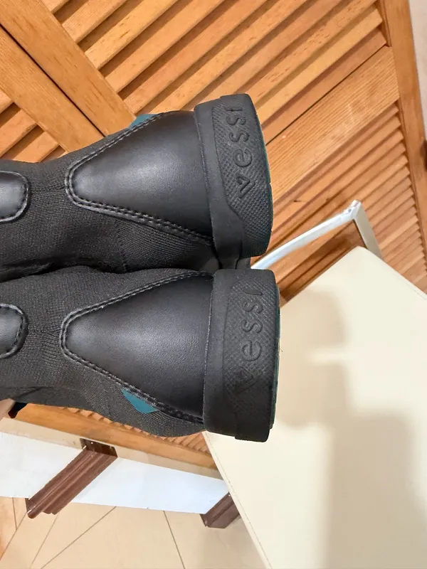 Vessi Weekend Chelsea Boots Waterproof Black Knit Slip On Sneaker Shoes W6 - Image 16