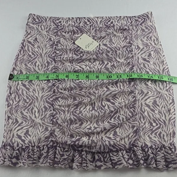 Free People NWT Women's Romi Mesh Mini Skirt In Zebra Combo Size Small‎ - Image 11