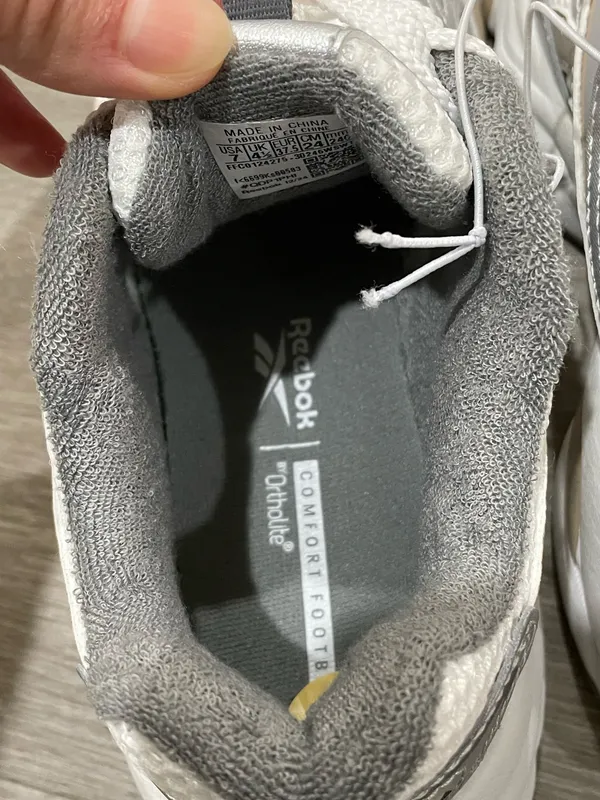 Reebok gray and white chunky sneakers  - Image 4
