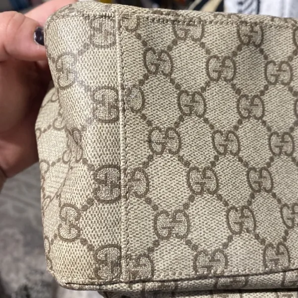 Gucci Supreme GG shopper tote authentic Leather & canvas Very good condition - Image 9