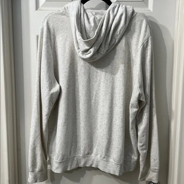 Nike Gold Script Logo Hoodie – Size XL – Oatmeal Heather - Image 3