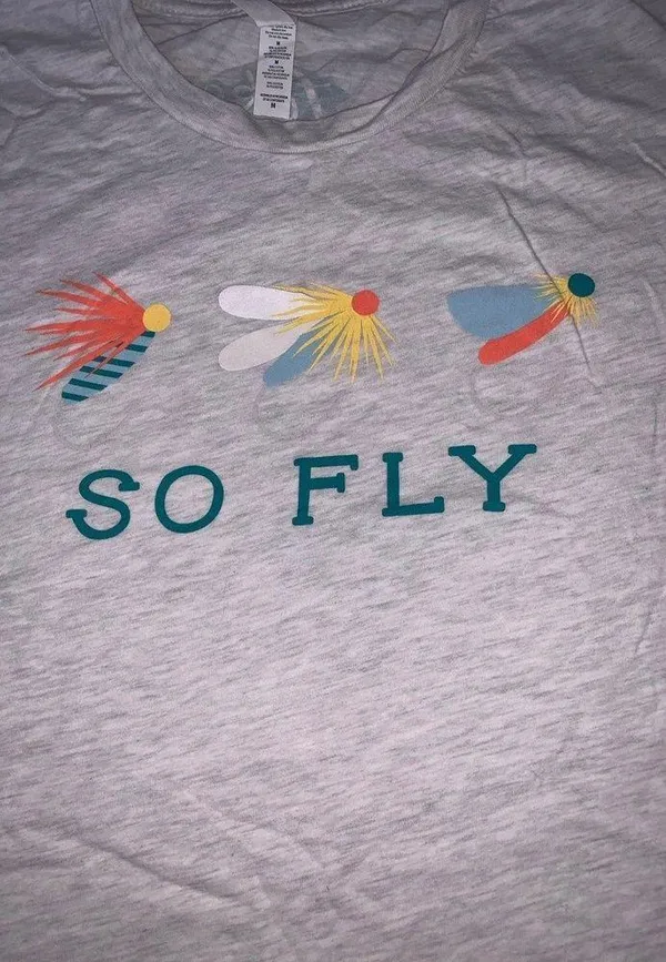 So Fly Fishing Lake Life Shirt Medium - Image 2