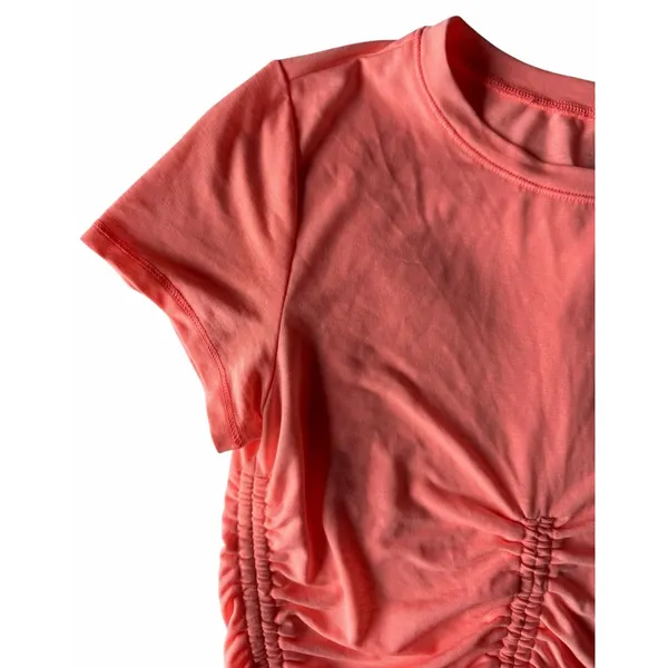 Free People Movement Tempo Ruched UV Protection Tee Orange Women's Size Small - Image 7