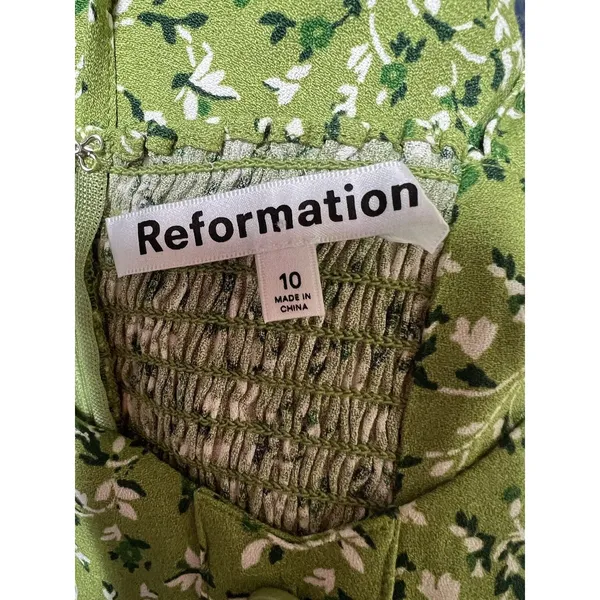 Reformation Lorelei‎ Samantha Floral-Print Mini Dress Women’s Size 10 - Image 6