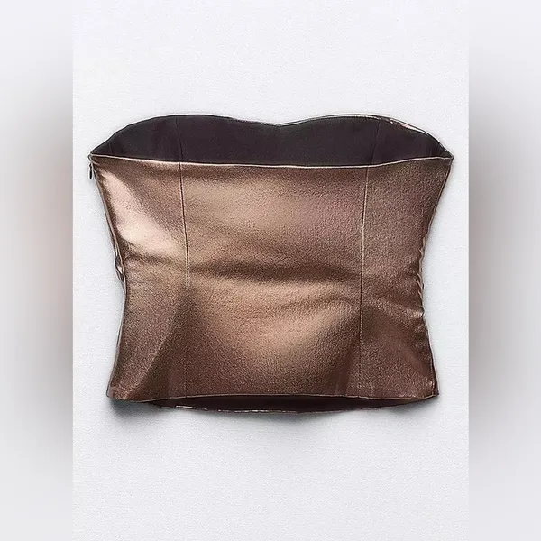 Zara‎ metallic top - Image 4