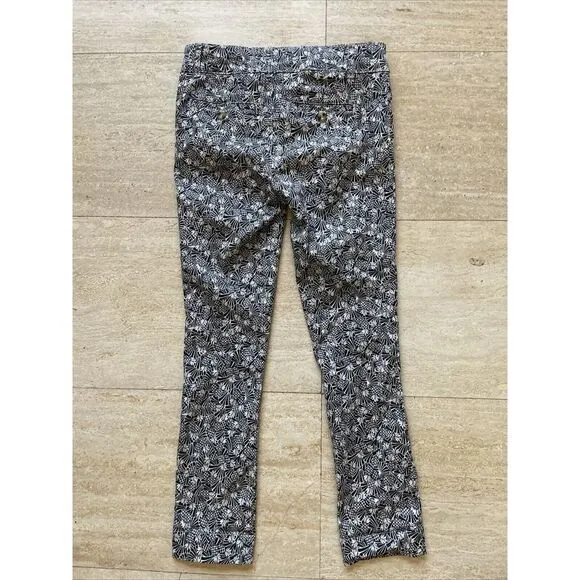 ANTHROPOLOGIE Bowery Pants Women's 4R‎ Black White Pineapple Print Crop Skinny - Image 5