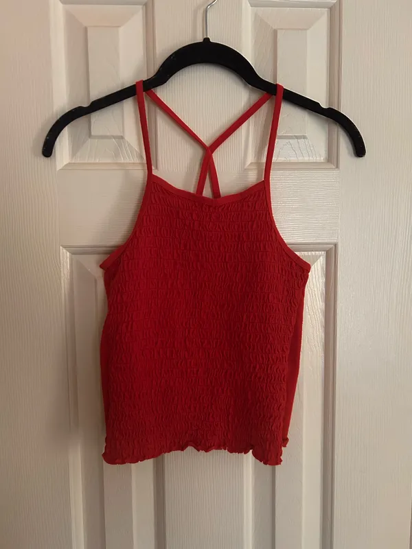 Red Scrunch Tank Top - Image 2