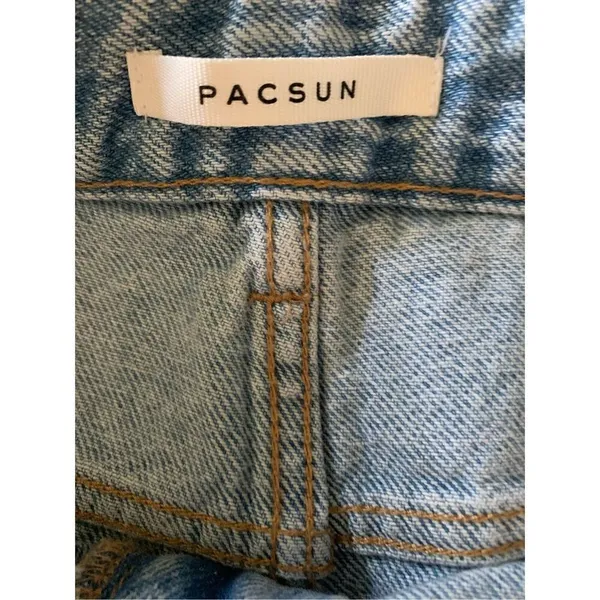 Pacsun High Rise Festival Bright Eyes denim jean shorts women's size 30 NWT - Image 3