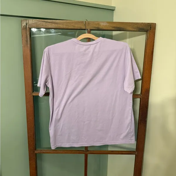 SHEIN Purple Lavender Short Sleeve Angel Baby Graphic Tee Size Small - Image 2