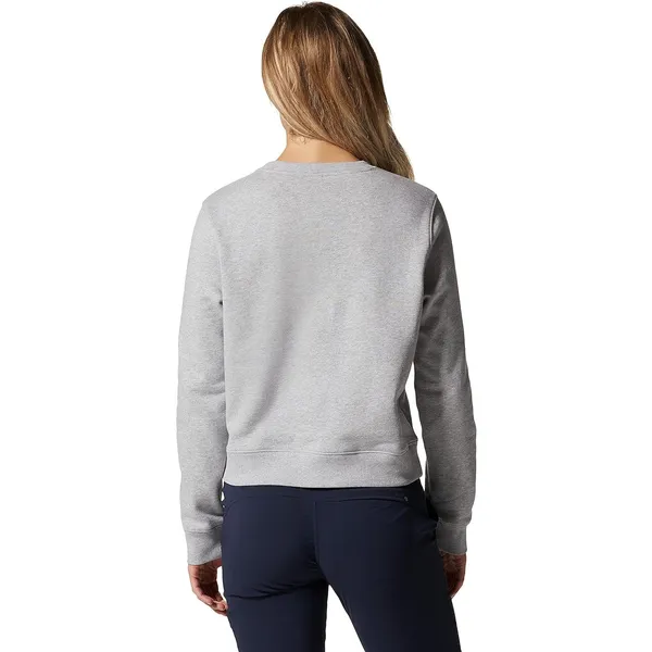 Mountain Hardwear Organic Cotton Logo Crew Sweatshirt Heather Gray Pullover Top - Image 2
