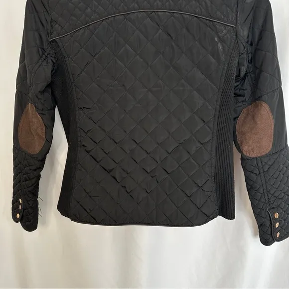 Ci Sono Quilted Puffer Jacket Womens Large Preppy Winter Elbow‎ Patches Zip Up - Image 7