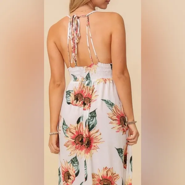 Sunflower Season Maxi Dress in white size Large. Timing brand. - Image 2