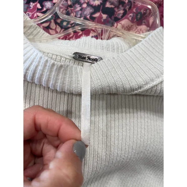 Free People Wasy Street sweater cream Small - Image 3
