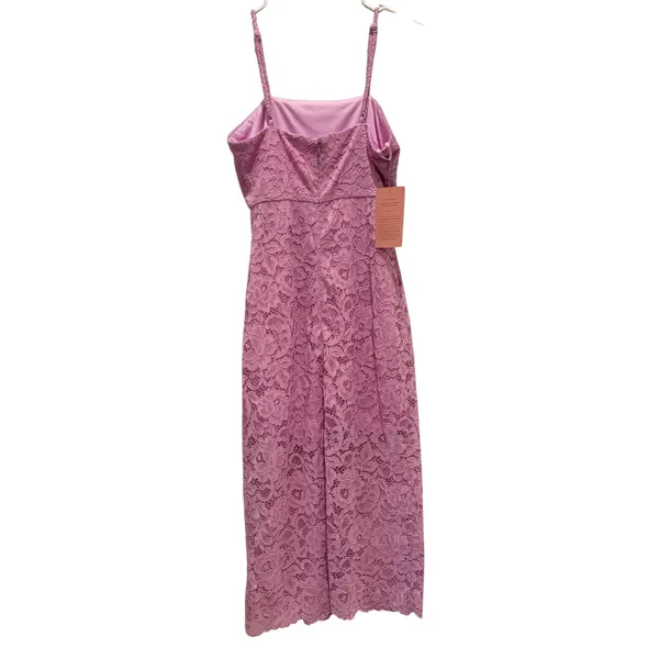 NEW BHLDN Anthropologie Maria Purple‎ Pink mauve Sleeveless Lace Midi Dress XS - Image 9