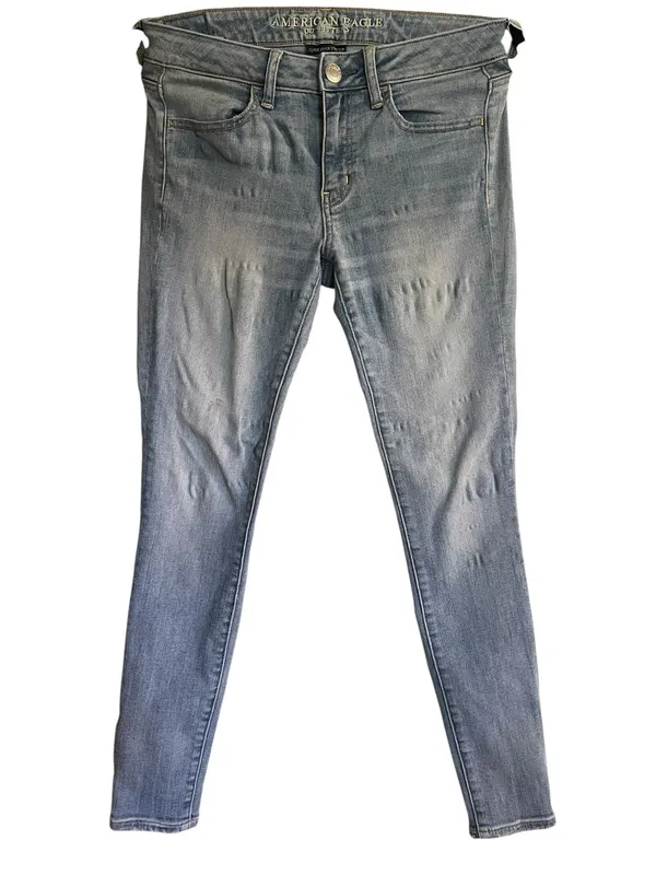 American Eagle Super Stretch Skinny Jeans Light Wash Size 8 Regular - Image 3