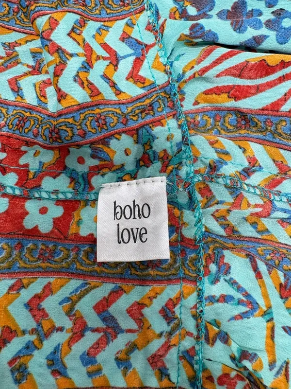 Open Back Boho‎ Love Maxi Dress In Floral Print - Size: One Size. - Image 10