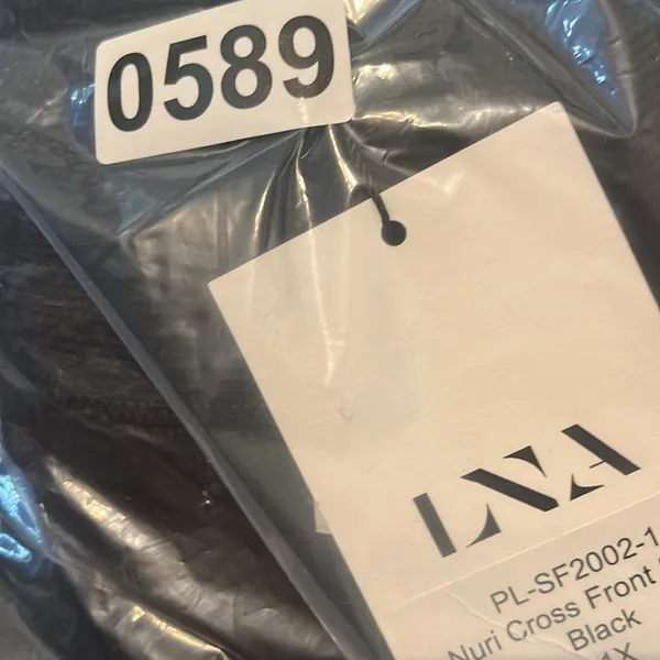 LNA Nuri cross front ribbed dress in black size 1x NWT‎ - Image 6