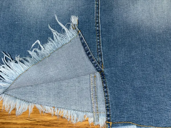 Cato est 1946 Denim Jean Skirt Raw Hem Patched Women's Size 12 Stretch Pockets - Image 19