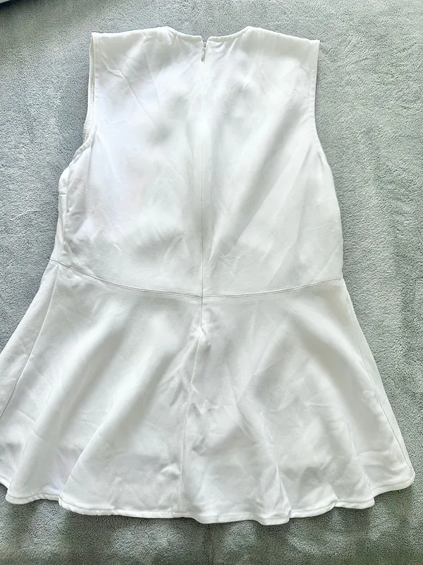 ALC white sleeveless blouse with grommet cut out Annette top - Image 5