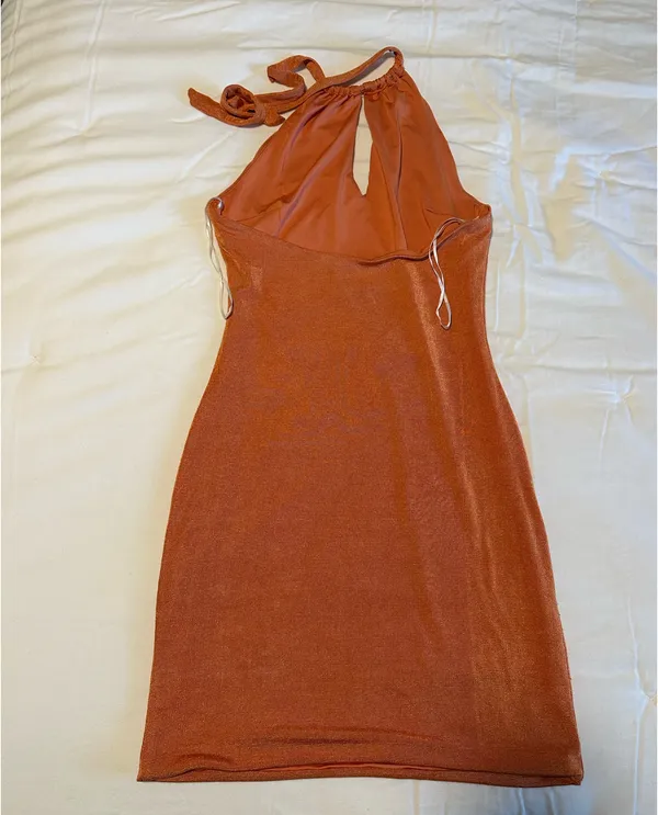 Princess Polly Mini Bodycon Dress Orange - Image 5