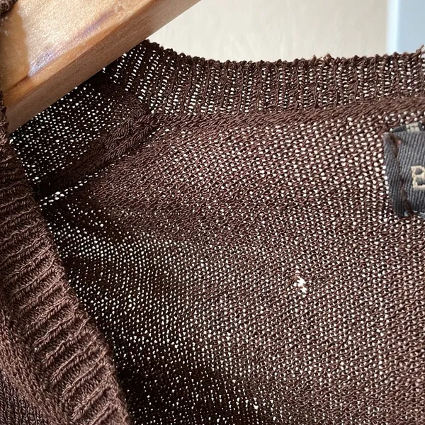 Banana Republic beautiful 100% merino wool brown cardigan - Image 4