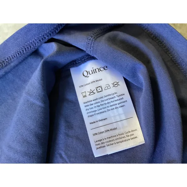 Quince Womens Cotton Modal Scoop Neck Short Sleeve T-Shirt Blue XS NWT - Image 5