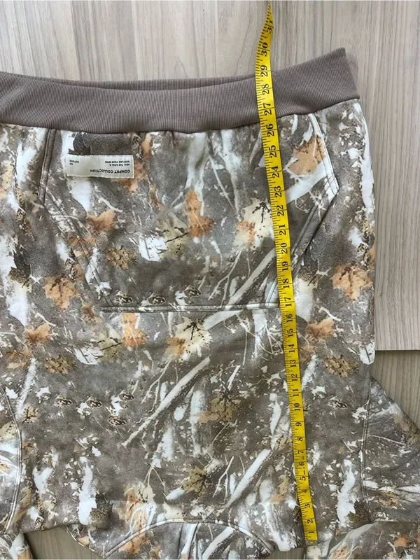 Comfrt Neutral Tie-Dye Teddy Hoodie Jacket in Beige & Tan - Image 3