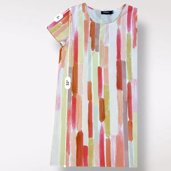 Minkpink‎ Good Life Tee Mini Dress Womens Size M Boho Pink Yellow - Image 4