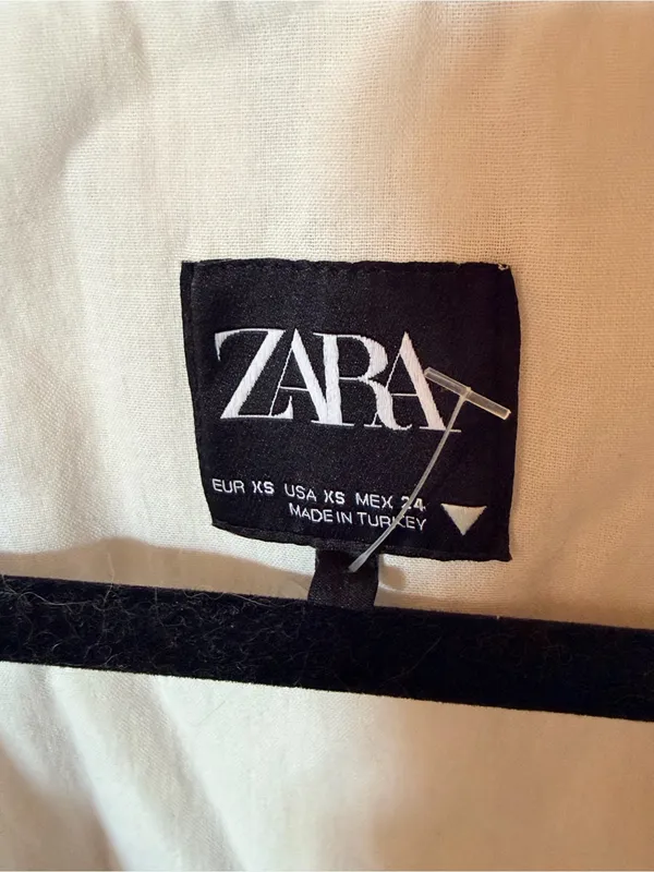 Zara blue and white tie front tank XS - Image 2