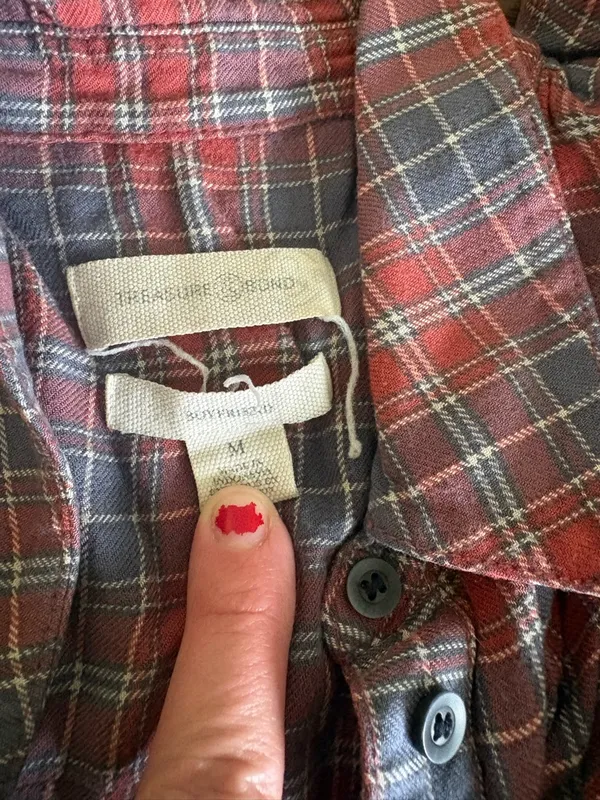 Treasure & bond plaid boyfriend button down - Image 2