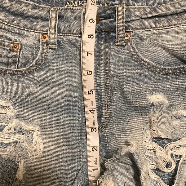 AMERICAN EAGLE Shorts Women’s Size 2 AE HI-RISE FESTIVAL Shorts Distressed - Image 8
