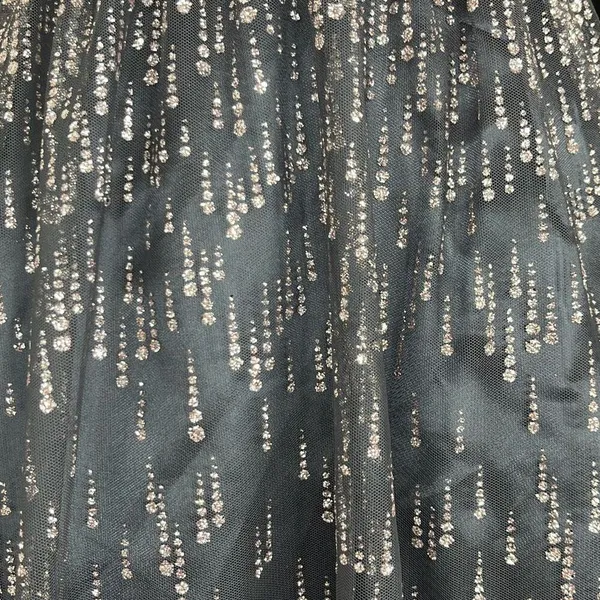 Hailey Logan‎ by Adrianna Papell Size 1/2 Mini Dress Gray Sparkle Strapless Prom - Image 4