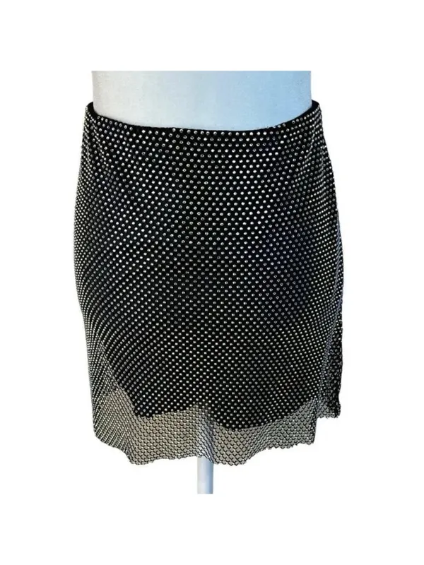 Revolve X Steve Madden Charlize Rhinestone Mini Skirt, s - Image 4