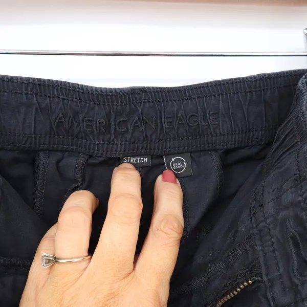 American Eagle Cargo Jogger Womens 2 Regular Black Stretch Utility Excellent - Image 2