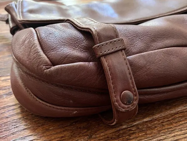 Vintage Brio! Brown Cross Body Satchel Shoulder Bag - Image 3
