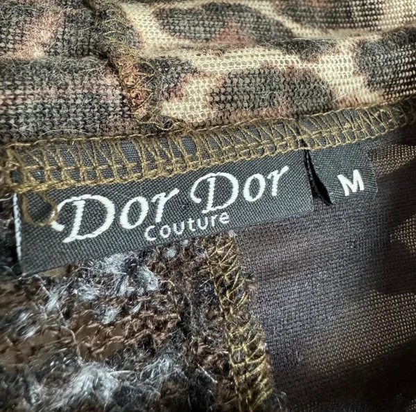 CLEARANCE! Brown Dor Dor Couture Multi Pattern Open Sweater Size M EUC Size M - Image 6