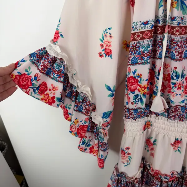 MISA Los Angeles‎ Ximena Mini Dress Size XS Floral Smocked Boho Flowy Festival - Image 3
