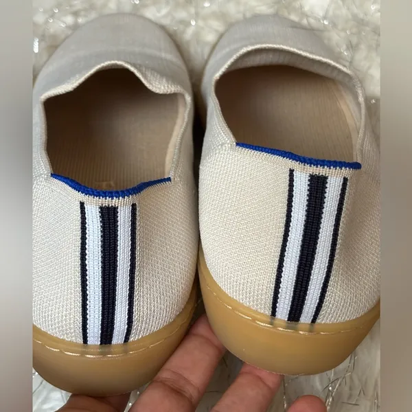 Rothy's Women’s Ivory Beige Slip-On Comfort Flat Sneakers Size W9.5 - Image 10