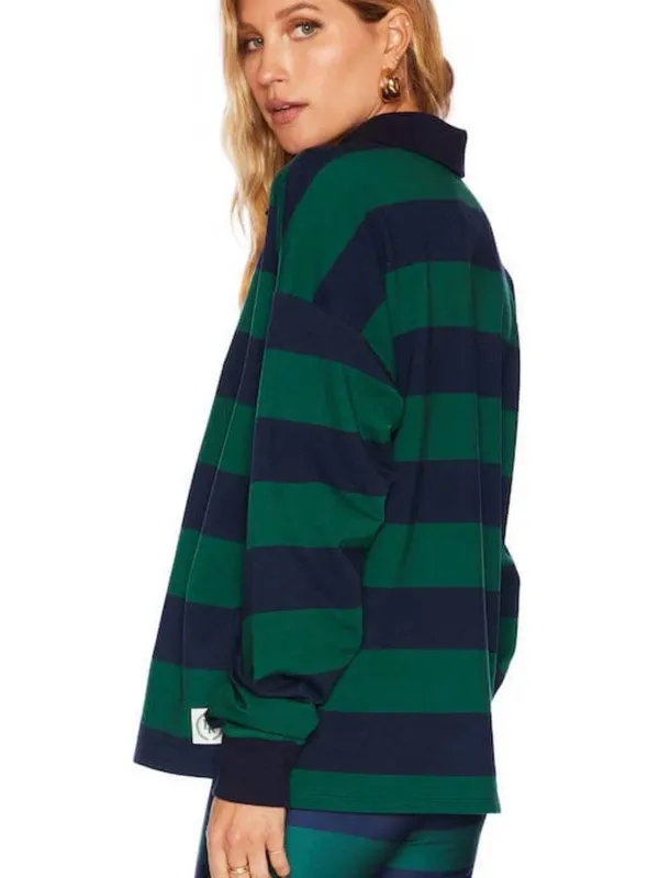 Beach Riot Rugby Shirt Verdant Stripe size XS - Image 2