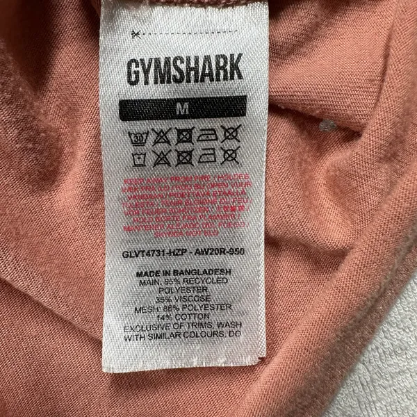 Gymshark Women’s Tank Top Medium Peachy Sleeveless Workout Athletic Training - Image 3