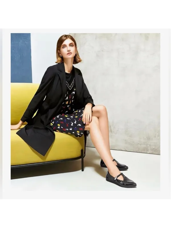 NEW Mary Jane Ballet Flats patent Vegan Leather Dress Comfy Soles Ankle Strap 10 - Image 3