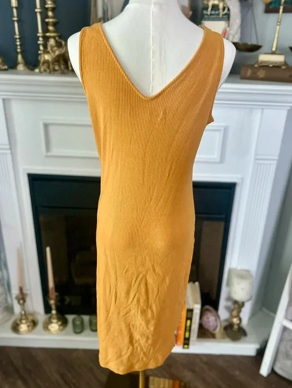 No Boundaries Dark Yellow Dress, Size L Women’s, Boho Chic - Image 2