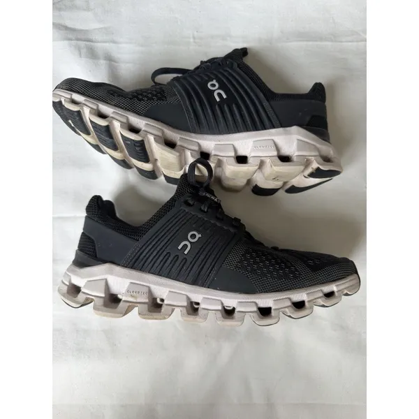 On Cloud Women's Black Gray White Mesh Running Athletic Gym Shoes Sneakers Sz‎ 7 - Image 7