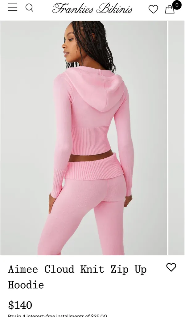 Frankie's Bikinis Amiee cloud knit zip up - Image 2