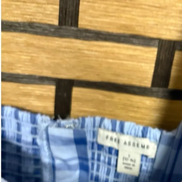 Free Assembly Blue Plaid Midi Dress‎ Size Large - Image 8