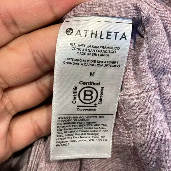 Athleta uptempo hoodie sweatshirt Size Medium mauve Gorpcore Lounge Activewear - Image 8