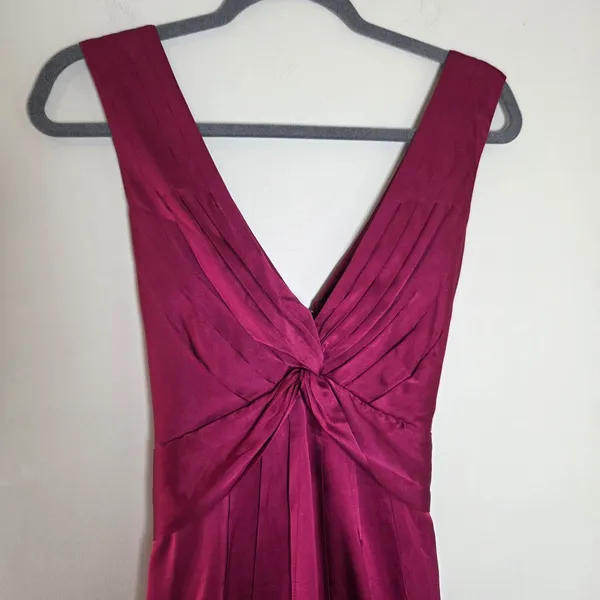 BCBGMaxAzria Magenta Silk Blouse - Image 2